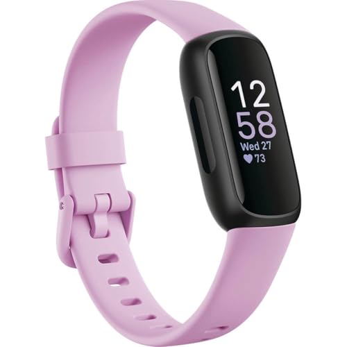 Fitbit Inspire 3 Health &-Fitness-Tracker with Stress Management, Workout Intensity, Sleep Tracking, 24/7 Heart Rate and more, Lilac Bliss/Black, One Size (S & L Bands Included) - Image 4