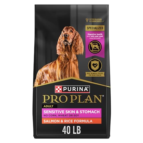 Purina Pro Plan Sensitive Skin and Stomach Dog Food Dry, Adult Salmon & Rice Formula, Digestive Health - 40 lb. Bag - Image 2
