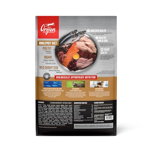 ORIJEN Grain Free High Protein Premium Dry Cat Food Original Recipe 12lb Bag - Image 3