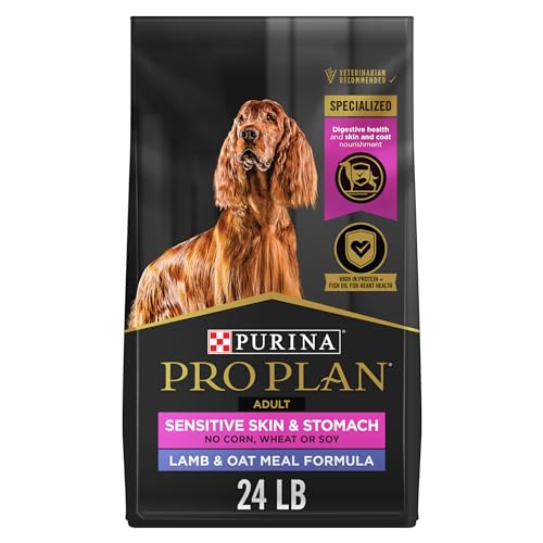 Purina Pro Plan Sensitive Skin and Sensitive Stomach Dog Food Lamb and Oat Meal Formula - 24 lb. Bag - Image 2