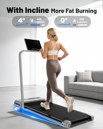 Yagud Walking Pad Treadmill for Home Office, Portable Under Desk Treadmill with Remote Control and LED Display, Walking Jogging Running Machine - Image 4