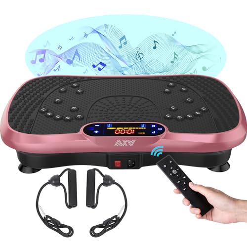 AXV Vibration Plate Fitness Platform Exercise Machine Vibrating Shaking Full Body Shaker Workout Vibrate Stand Shake Board Sport for Weight Loss Fat Burner for Gym Home Office - Image 2