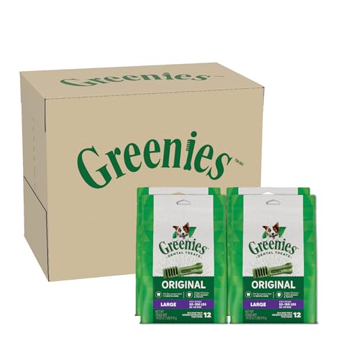 Greenies Veterinarian-Recommended Adult Natural Dental Dog Treats Large Size, Original Flavor, (4) 12 ct Packs (48 Treats Total) - Image 2