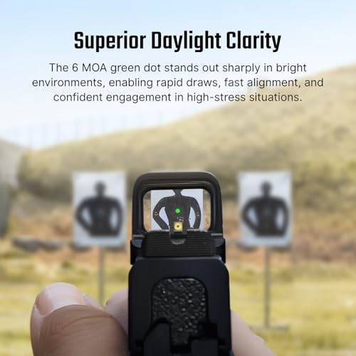 OSIGHT SE 6 MOA Green Dot Enclosed Micro Sight with RMSc/K Footprint, Parallax-Free Durable Optic for Subcompact Setups - Image 4