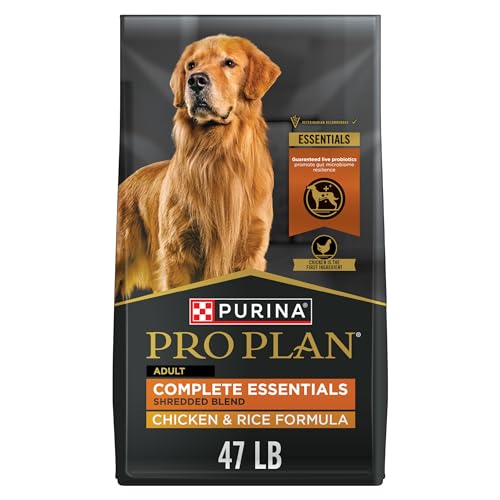 Purina Pro Plan Complete Essentials Shredded Blend Chicken and Rice Dog Food Dry Formula with Probiotics for Dogs - 47 lb. Bag - Image 2