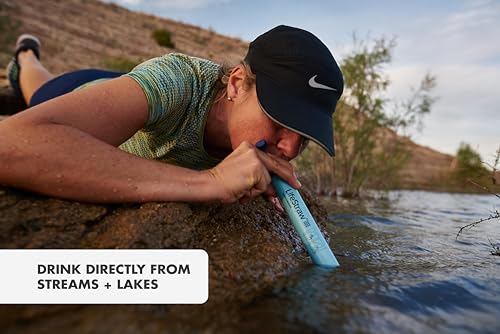 LifeStraw Personal Water Filter for Hiking, Camping, Travel, and Emergency Preparedness, 5 Pack, Blue - Image 3