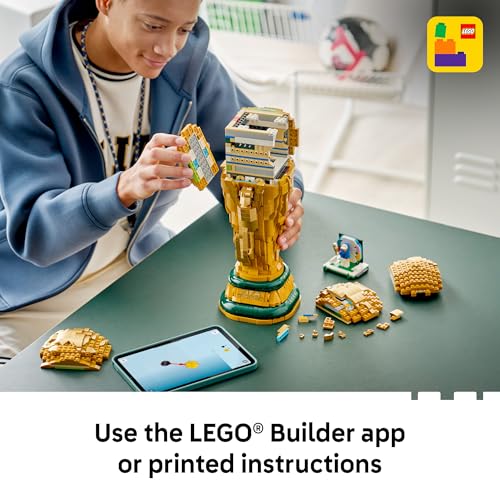 LEGO Editions FIFA World Cup Official Trophy Building Set - Kit for Display in Bedroom, Home Office, Book Shelf - Soccer Fans Collectible - with World Cup 2026 Minifigure - Gift for Fans - 43020 - Image 7