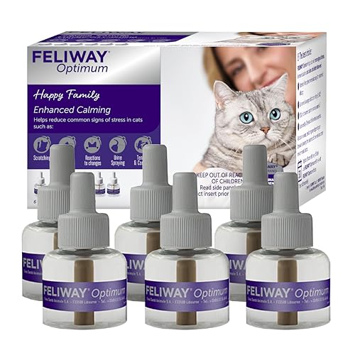 FELIWAY Optimum 6 x 30 Day Cat Calming Refills for Pheromone Diffuser, 6 x 48ml Value Pack - Helps Reduce Common Signs of Stress in Cats & Kittens, Enhanced Calming - Image 2