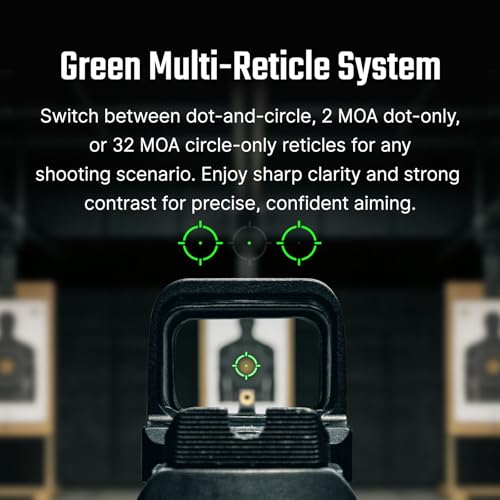 OSIGHT SE 2 MOA Dot & 32 MOA Circle Dual Reticle Green Dot Sight, Enclosed Micro Reflex Sight, RMSc/K Footprint Compatible, for Concealed Carry - Image 4