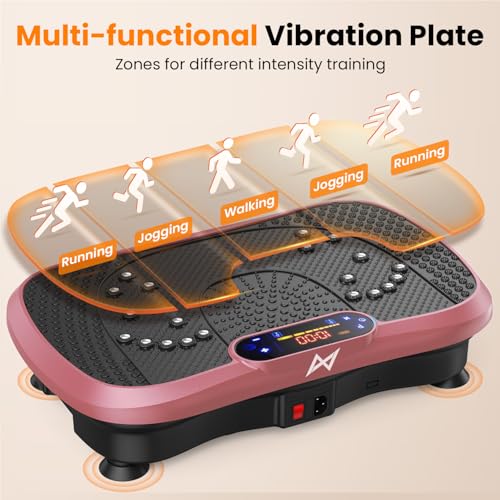 AXV Vibration Plate Fitness Platform Exercise Machine Vibrating Shaking Full Body Shaker Workout Vibrate Stand Shake Board Sport for Weight Loss Fat Burner for Gym Home Office - Image 8