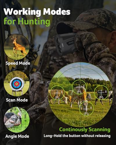 Acer Golf Rangefinder with Slope - 800Yards Range Finder for Hunting, 6X Magnification with Flag Pole Locking Vibration, Rechargeable Battery with Magnet Stripe Golf Accessories for Men, Gifts - Image 5
