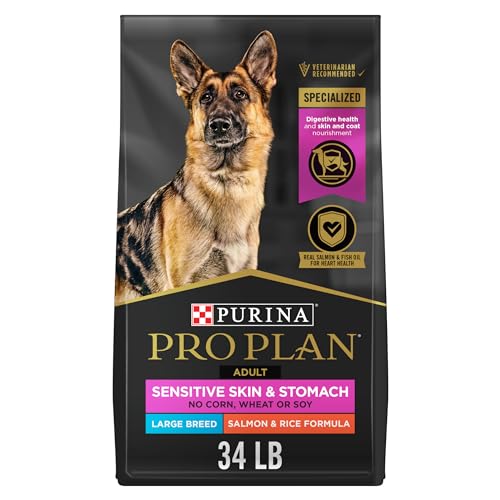 Purina Pro Plan Sensitive Skin and Stomach Dog Food Large Breed Salmon and Rice Formula - 34 lb. Bag - Image 2