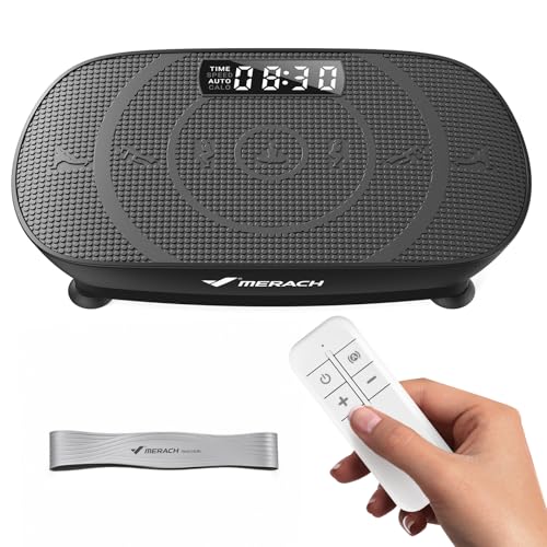 MERACH Vibration Plate Exercise Machine, Curved Vibration Plate for Lymphatic Drainage Weight Loss, Vibrating Plate with Real-Time Calorie Tracking on LED Display, Workout Equipment for Home Women Men - Image 2