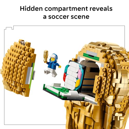 LEGO Editions FIFA World Cup Official Trophy Building Set - Kit for Display in Bedroom, Home Office, Book Shelf - Soccer Fans Collectible - with World Cup 2026 Minifigure - Gift for Fans - 43020 - Image 5