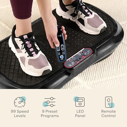 Lifepro Waver Vibration Plate Exercise Machine – High-Intensity Vibration Plate for Lymphatic Drainage – Full-Body Workout Vibrating Platform with Loop Bands – Fitness Equipment for Strength & Toning - Image 6