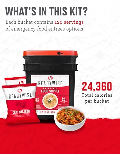 ReadyWise Emergency Food Supply - 120 Servings Favorites Sample Bucket, Survival Food Kit, Freeze Dried Prepper Food & Dehydrated Meals for Camping Essentials & Backpacking, up to 25 Year Shelf Life - Image 5