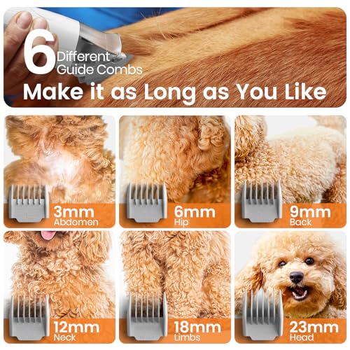 oneisall Dog Grooming Vacuum, Pet Grooming Vacuum with Clipper Nail Grinder, 1.5L Dust Cup Dog deshedding Brush with 7 Tools for Shedding Pet Hair, Home Cleaning(Blue) - Image 7