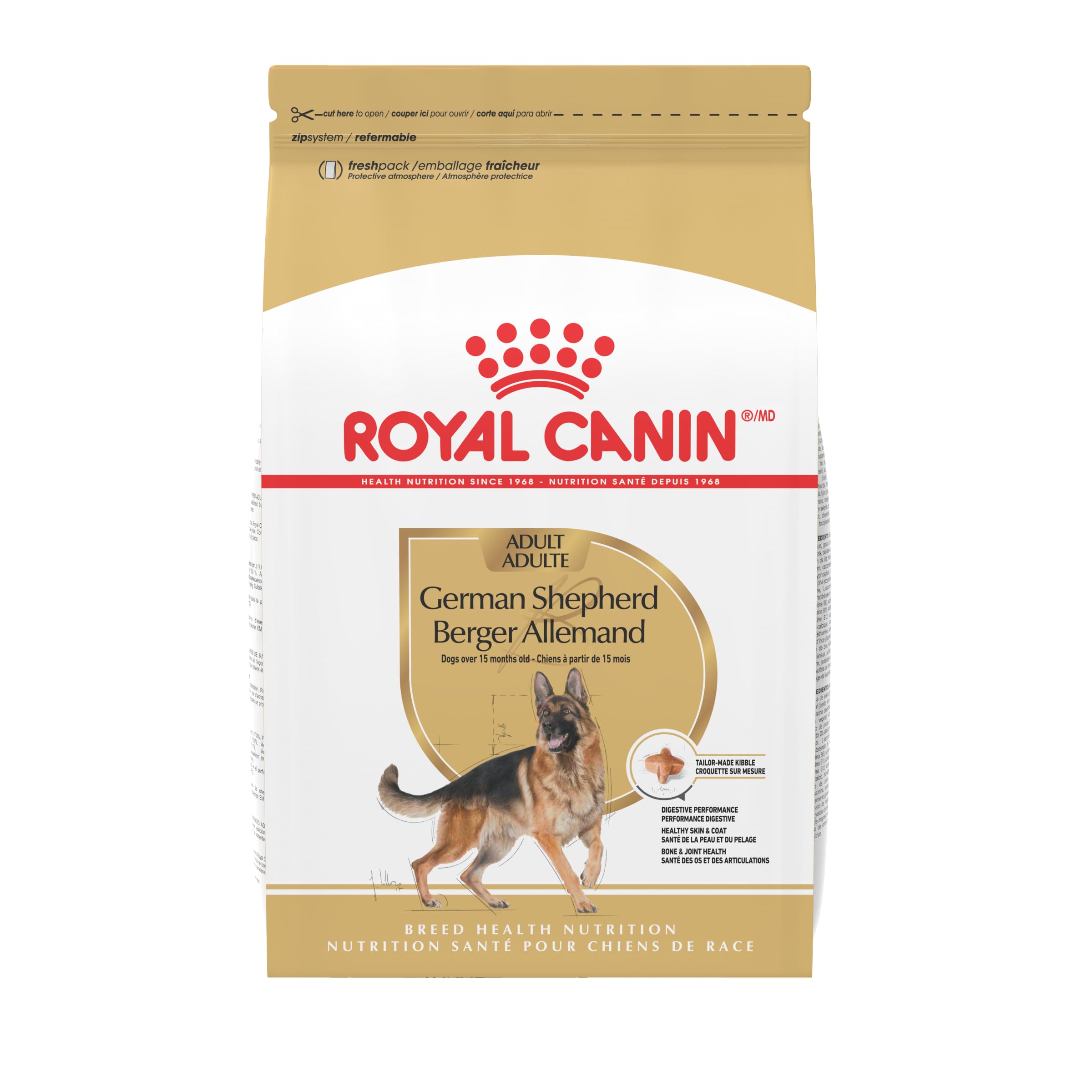 Royal Canin Breed Health Nutrition German Shepherd Adult Dry Dog Food, 30 lb Bag - Image 1