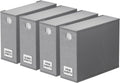 SpaceAid 4 Pack Bed Sheet Organizers and Storage, Foldable Organizer for Linen Closet, Sheets Set Folder Keeper with Window XL (Queen & King Size) Organizing Bedding Container, Gray 91ZDSN-SL01-G4