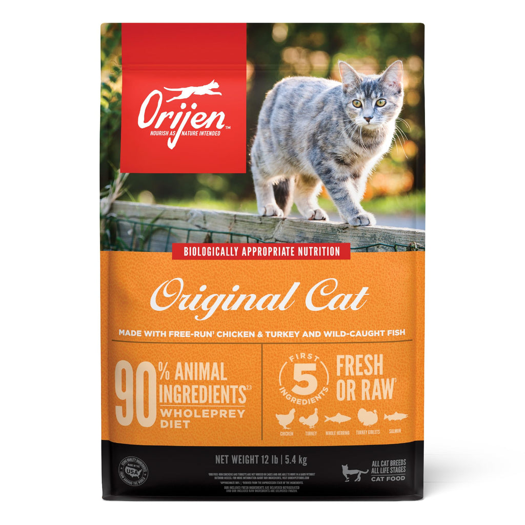 ORIJEN Grain Free High Protein Premium Dry Cat Food Original Recipe 12lb Bag - Image 1