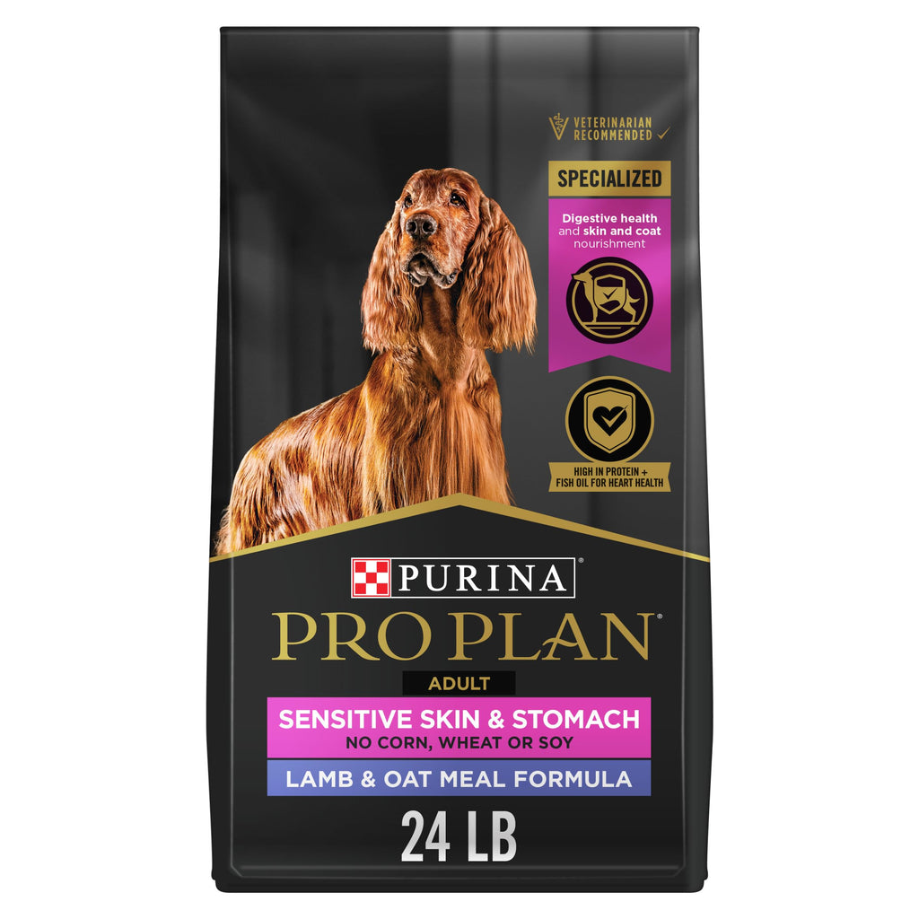 Purina Pro Plan Sensitive Skin and Sensitive Stomach Dog Food Lamb and Oat Meal Formula - 24 lb. Bag - Image 1