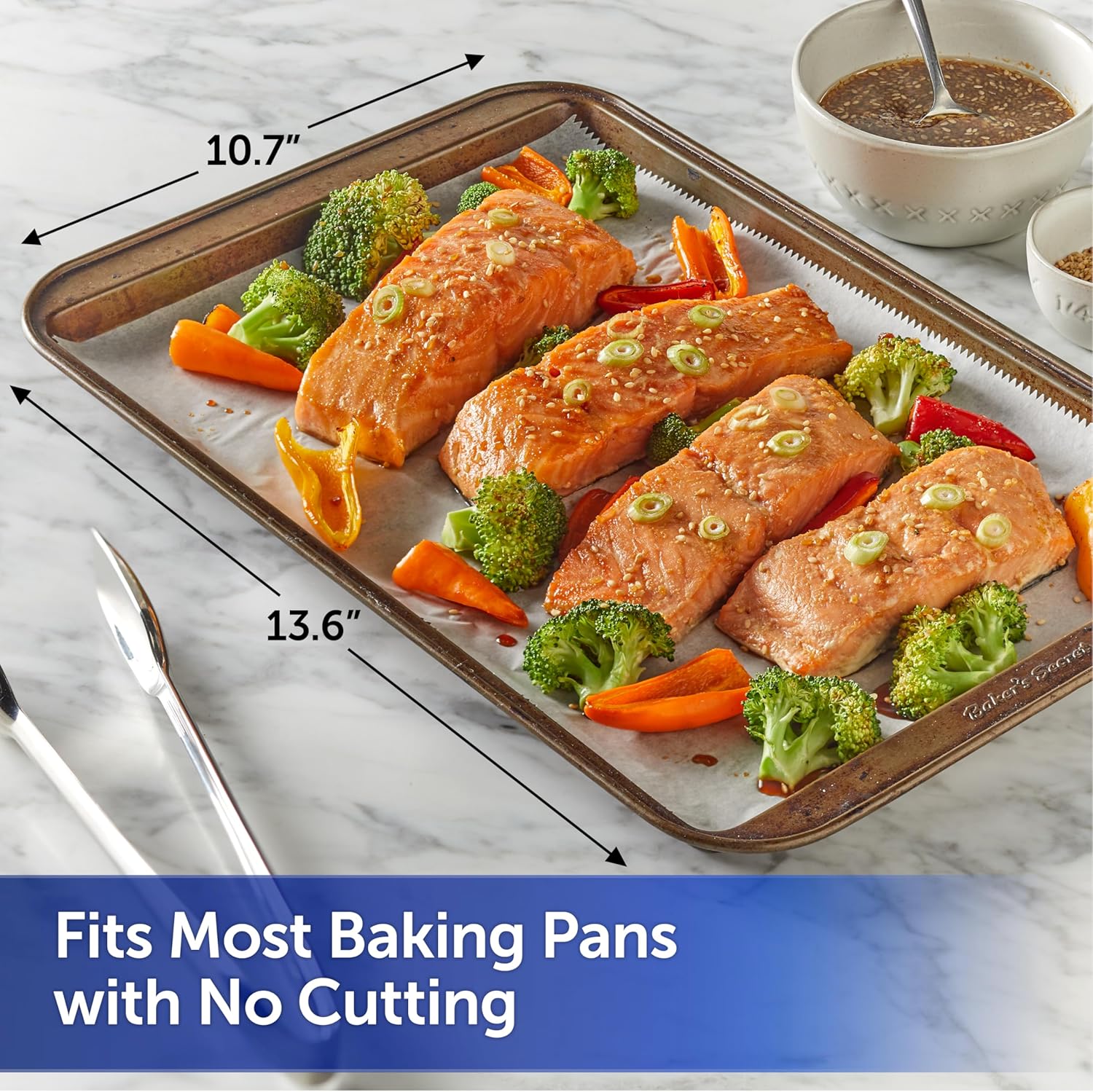 Reynolds Kitchens Pop-Up Parchment Paper Sheets, 30 Count, Fits Standard Baking Pans and Cookie Sheets, Non-Curling, Non-Stick, Pre-Cut, Oven-Safe Up to 425F, 10.75 in x 13.75 in